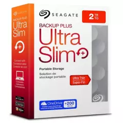 SEAGATE - Disco Duro Externo 2TB Seagate Backup Plus Ultra Slim