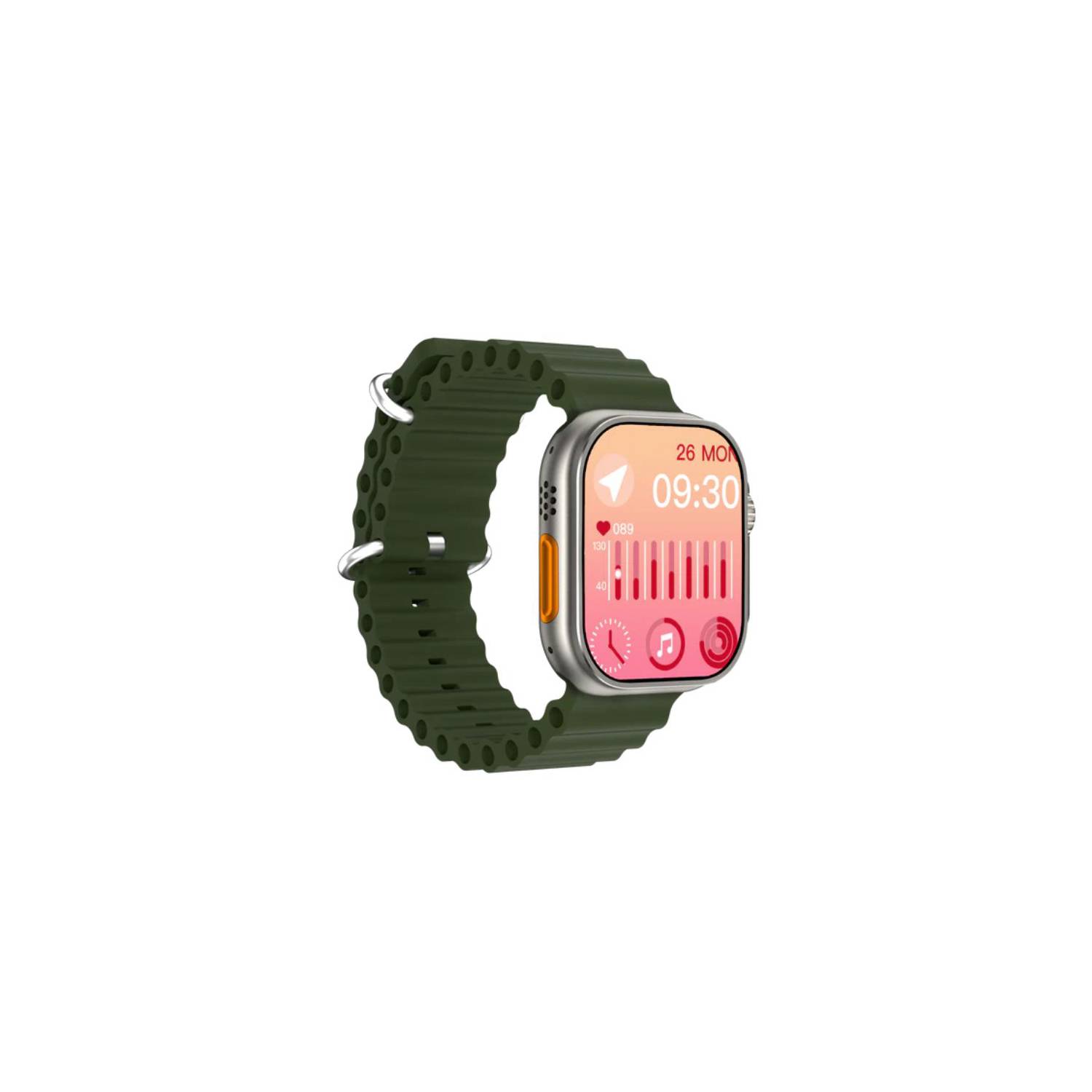 Reloj Inteligente Smart Watch Nfc Pantalla Redonda Hw3 Max Naranja GENERICO