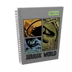 PRIMAVERA - Cuaderno Argollado Pasta Dura Jurassic World Fósiles 80 Hojas Cuadriculadas