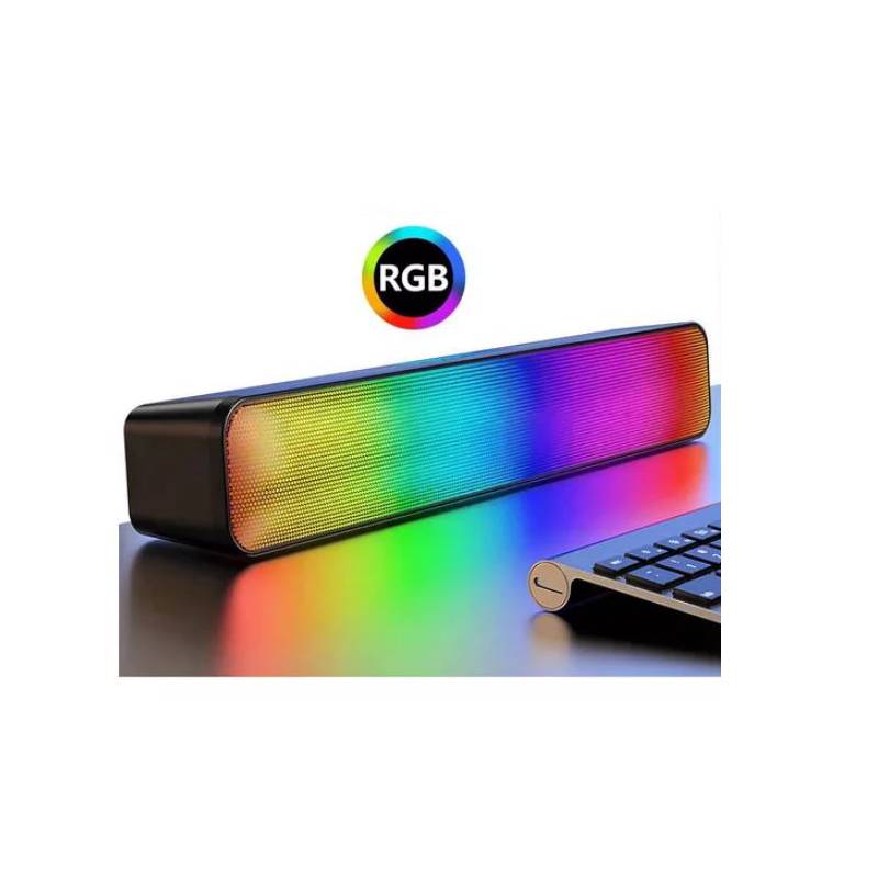 Parlante Bluetooth Rgb Recargable Sound Bar Elevate Radio Fm SHEN