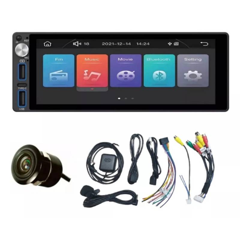 Radio Carro Pantalla 4 Bluetooth Mirrorlink Android Aiwa AW-W440BT