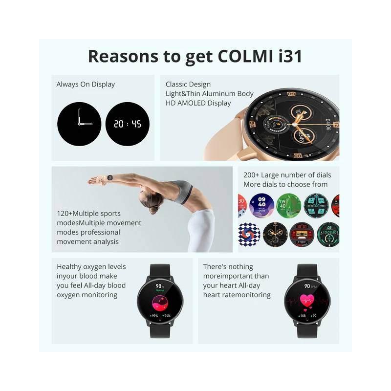 Reloj Inteligente Mujer Smartwatch Realiza y Hace Llamadas Colmi I31