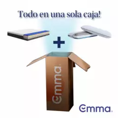 EMMA - Combo Colchón Emma Hybrid Doble + 2 Almohadas Diamond Degree