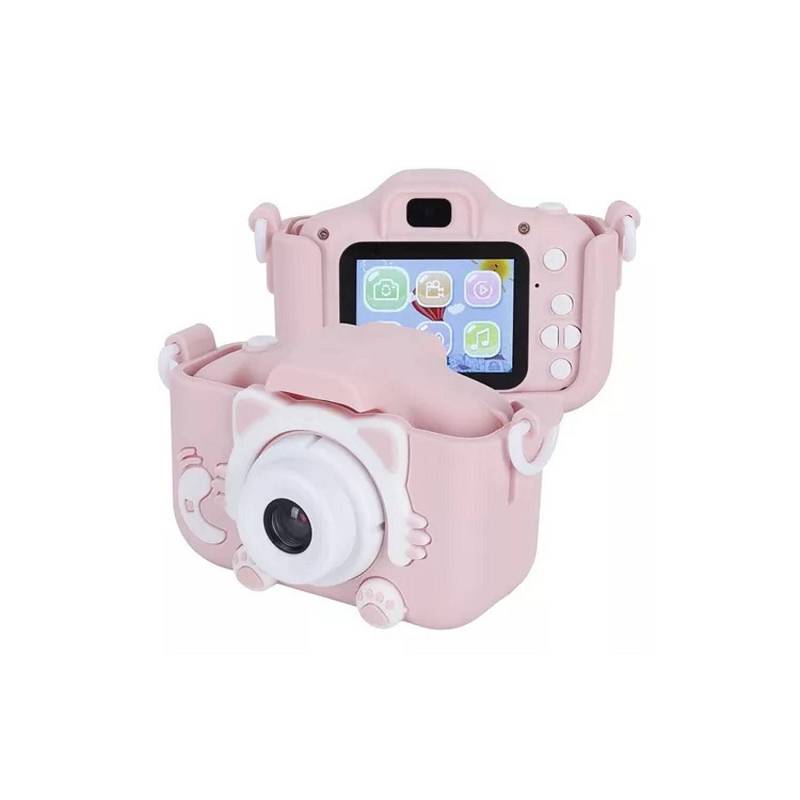 Camara Rosada Digital Para Niñas Fotos Videos Y Juegos Memoria Expandible