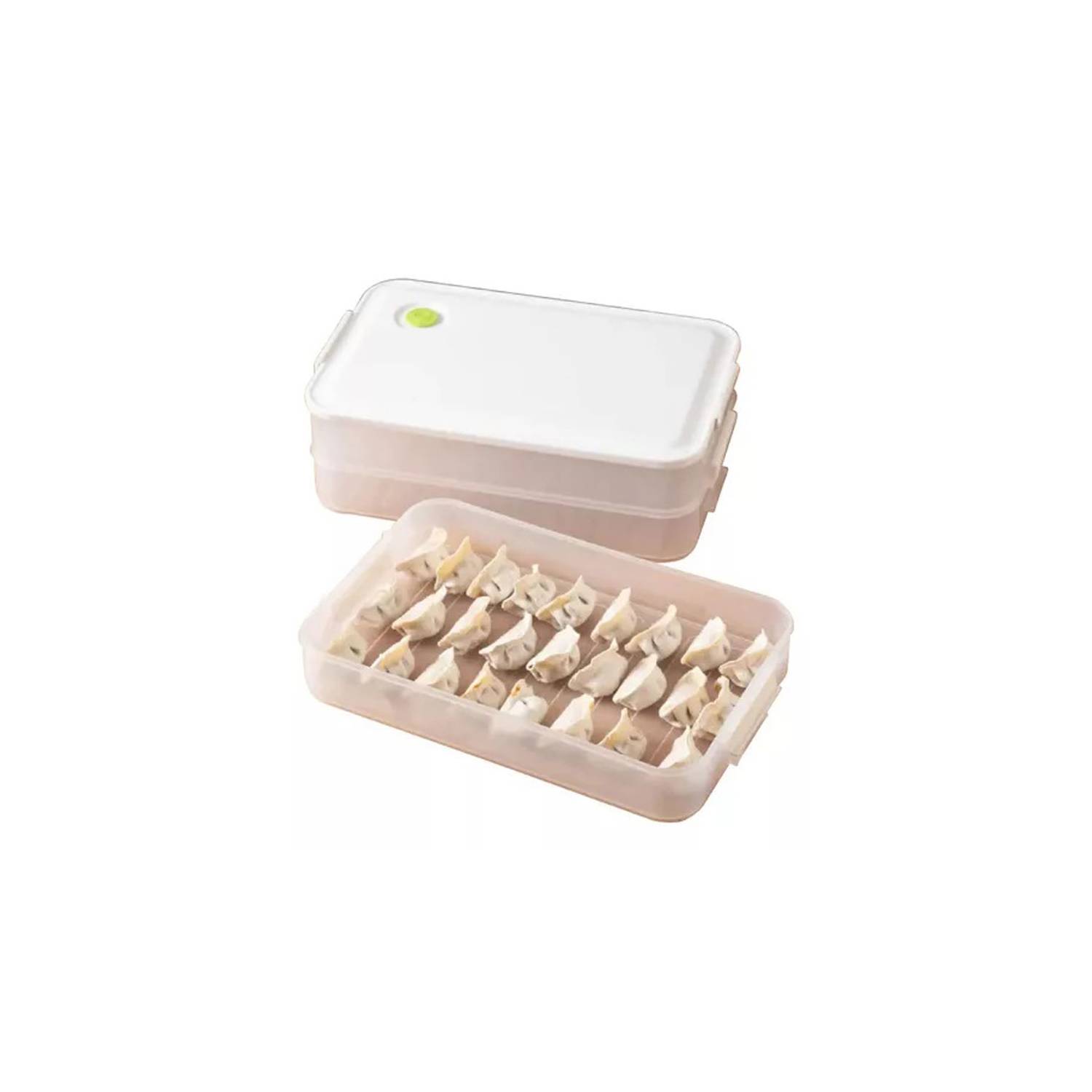 Caja Organizador Congelador Conservador Alimentos Nevera x2 Blanco DANKI