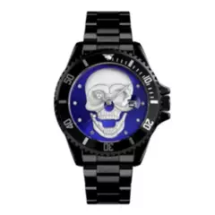 SKMEI - Reloj SKMEI Para Caballero Modelo 9195 Diseño Calabera Azul