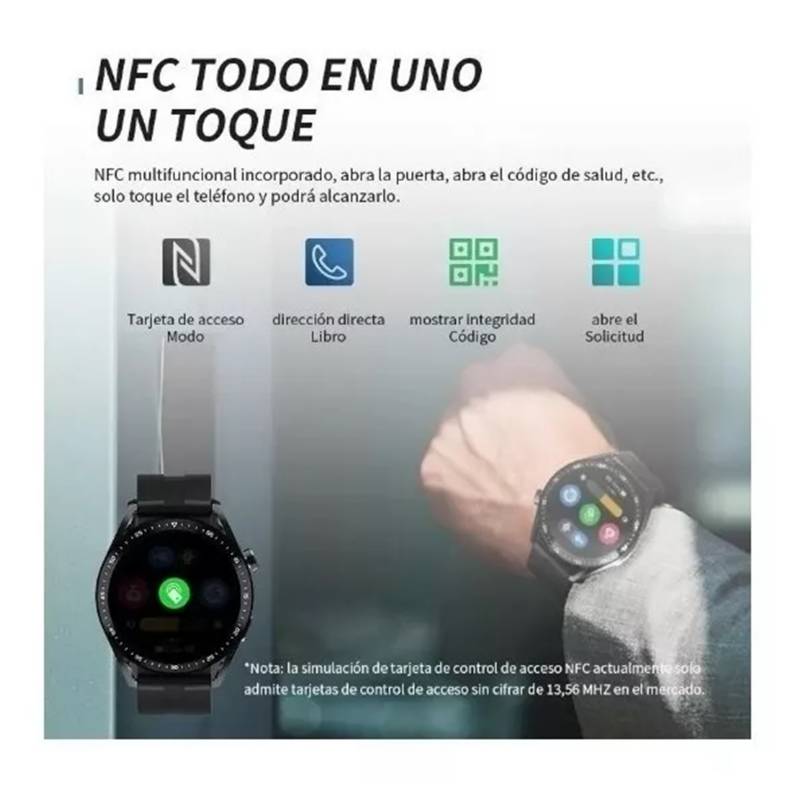 Reloj Inteligente Hw28 Smartwatch Para Hombres Nfc Llamadas GENERICO