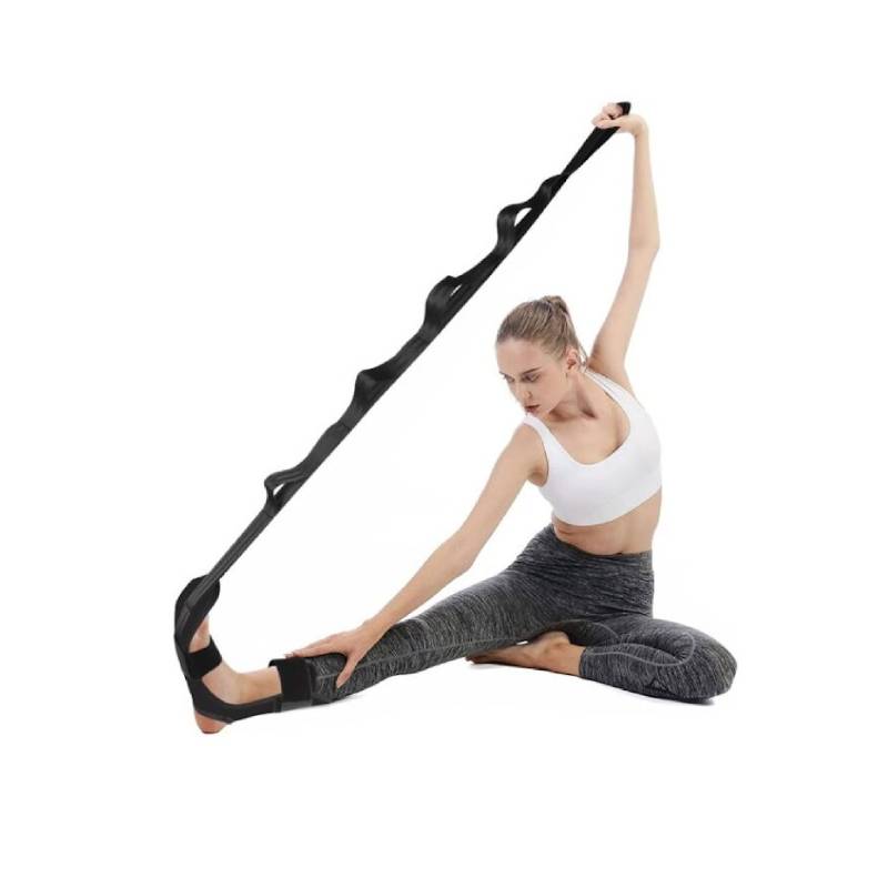  NJZYB Cinturón de estiramiento de yoga ajustable, correa no  elástica con 9 bucles, banda de tensión de yoga aérea, para fitness,  pilates, danza, gimnasia, morado : Todo lo demás