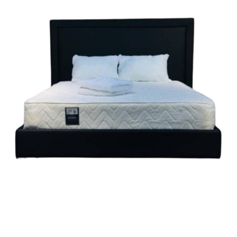 Combo cama Tarima negra + colchón 120 x 190 cm + almohada - VIRTUAL MUEBLES