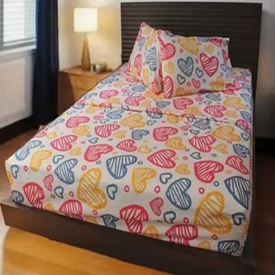 Juego de Sabanas Cama King 120 Hilos 40cms Alto Estampado GENERICO