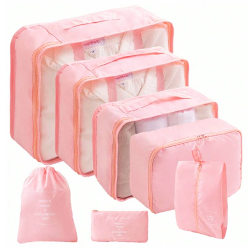 7 bolsas organizadoras para equipaje impermeables, Rosado claro),  VAYEEBO7Light Pink