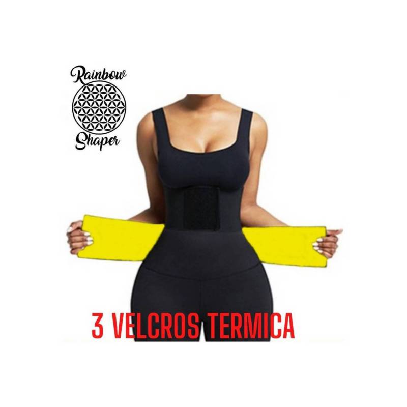 Faja Reductora Chaleco Sauna 4 Broches Neopreno Cinturon Efecto Avispa