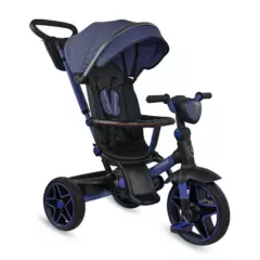 PRINSEL - Triciclo Paseador Xplore Azul Asiento Giratorio-Bluetooth