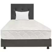 DORMILANDIA - Combo colchón sencillo 100x190 espumado multisleep  base cama entera  cabecero  almohada