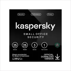 KASPERSKY - Kaspersky Small Office Security para 25  dispositivos + 25 móviles + 3 servidores 1 Año