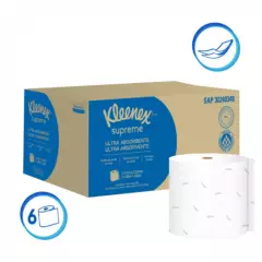 KLEENEX - Toalla De Manos Kleenex Blanca Hoja Doble 80 Mt X 6 Und