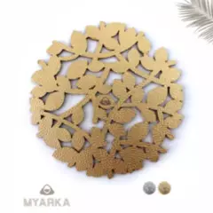 MYARKA LATINA - Individual Para Mesa Doble faz Myarka  Nido Color Plata/Dorado 37cm
