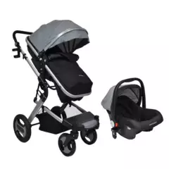 HAPPY BABY - Coche Moises Wow Travel System Gris Happy Baby