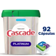 CASCADE - Cascade Lavaloza Detergente Lavavajillas Platinum 92 Capsula