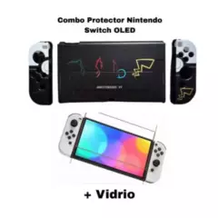 GENERICO - Acrilico Protector Logo Pokemon + Vidrio Para Nintendo Switch Oled