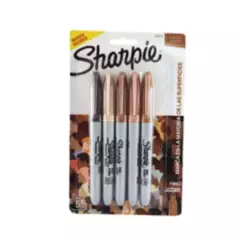 SHARPIE - Marcador Sharpie Permanente Fine Point X5 Colores Tonos Piel
