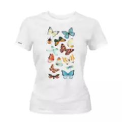GENERICO - Camiseta Mariposas escarabajo Dama mujer Original Nu Crown