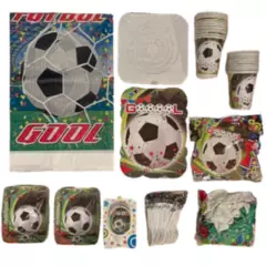 GENERICO - Kit Decoracion Cumpleaños Fiesta Infantil Futbol