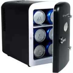 FRIGIDAIRE - Frigidaire Mini Refrigerador Retro 9 Latas Negro