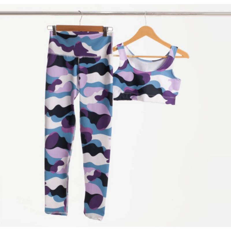 Conjunto Deportivo Legging Top Set Morado