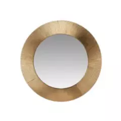 ICONICA HOME GALLERY - Espejo Decorativo Circular Con Textura Repujada En Aluminio