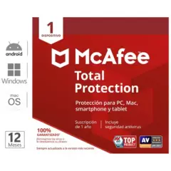 GENERICO - Antivirus McAfee Total Protection 1 Dispositivo 1 año
