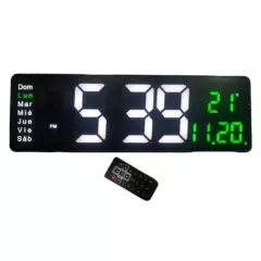 GENERICO - Reloj De Pared Digital con Calendario y 2 Alarmas