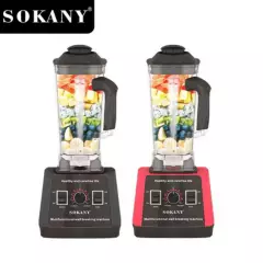 SOKANY - Licuadora Sokany Industrial Potente 2.5l 9 Velocidades Roja