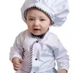 GENERICO - Disfraz chef cocinero - cocinera niño y niña