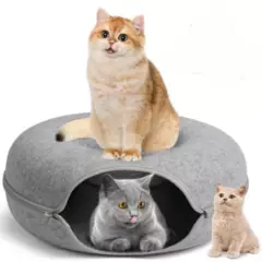 GENERICO - Cama Tunel Para Gatos Con Cremallera Tipo Donut Mascotas L