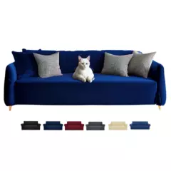 KARYTEX - Funda Protector Para Sofa 3 Puestos Elastico Azul Rey