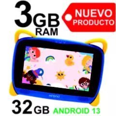 KRONO - Tablet Niños 3GB RAM Android 13 32GB Wifi AZUL