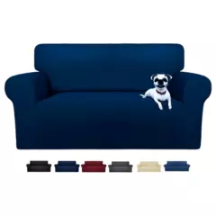 KARYTEX - Funda Protector Para Sofa Dos Puestos Elastico Azul Oscuro