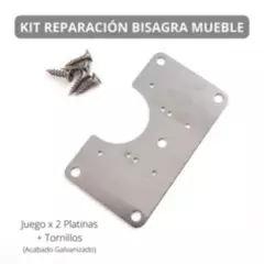 GENERICO - Kit De Reparación Para Bisagras De Muebles Pack X 2 + Tornillos