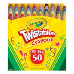 CRAYOLA - Crayones Punta Giratoria 50 Colores Twistables