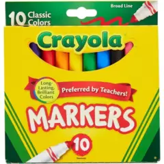 CRAYOLA - Crayola Marcador Grueso 10 Piezas Colores Clásicos
