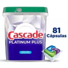 CASCADE - Cascade Lavaloza Detergente Lavavajillas Platinum 81Capsulas
