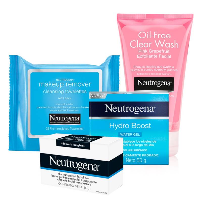 Neutrogena - Set Tratamiento Facial Rutina de Limpieza y Exfoliación