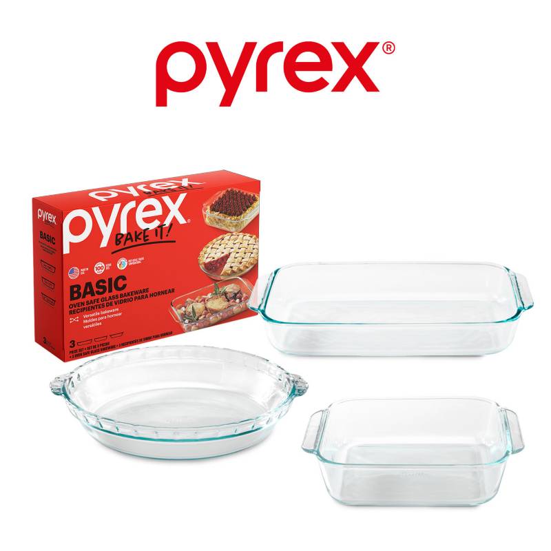 PYREX - Set x3 Piezas Transparente