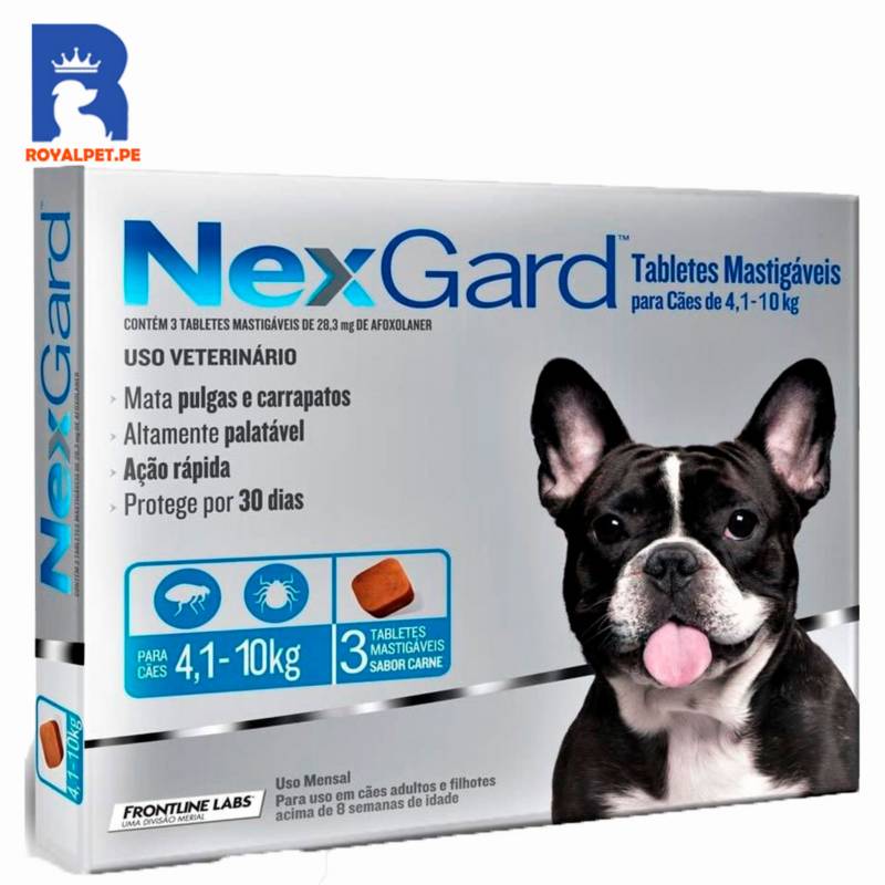 NEXGARD - Antipulgas Para Perro Nexgard 4 a 10 kg x3 tabletas