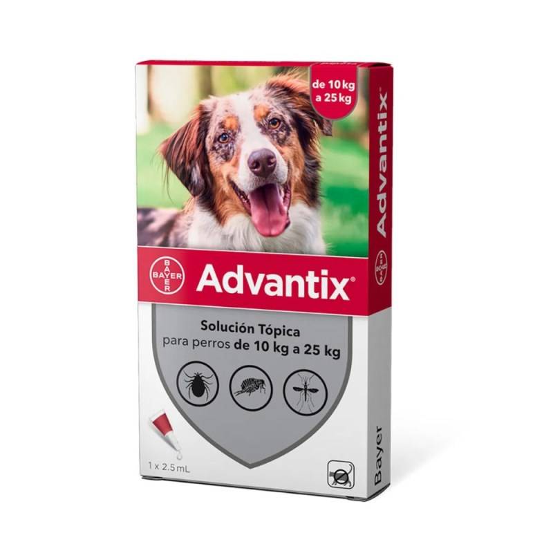 ADVANTIX - Advantix 2.5 ML Pipeta Antipulgas Perros 10 - 25 KG