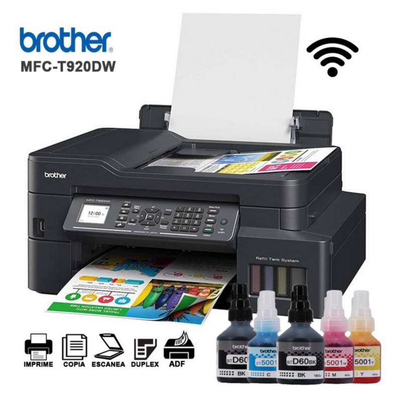 BROTHER - Impresora multifuncional brother mfc-t920dw duplex wifi red