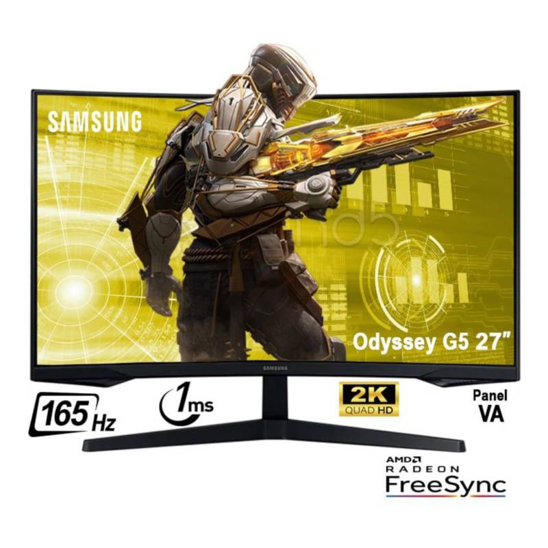 SAMSUNG - Monitor Samsung Odyssey G5 27” Curvo LS27AG550ELXPE QHD 165HZ 1MS
