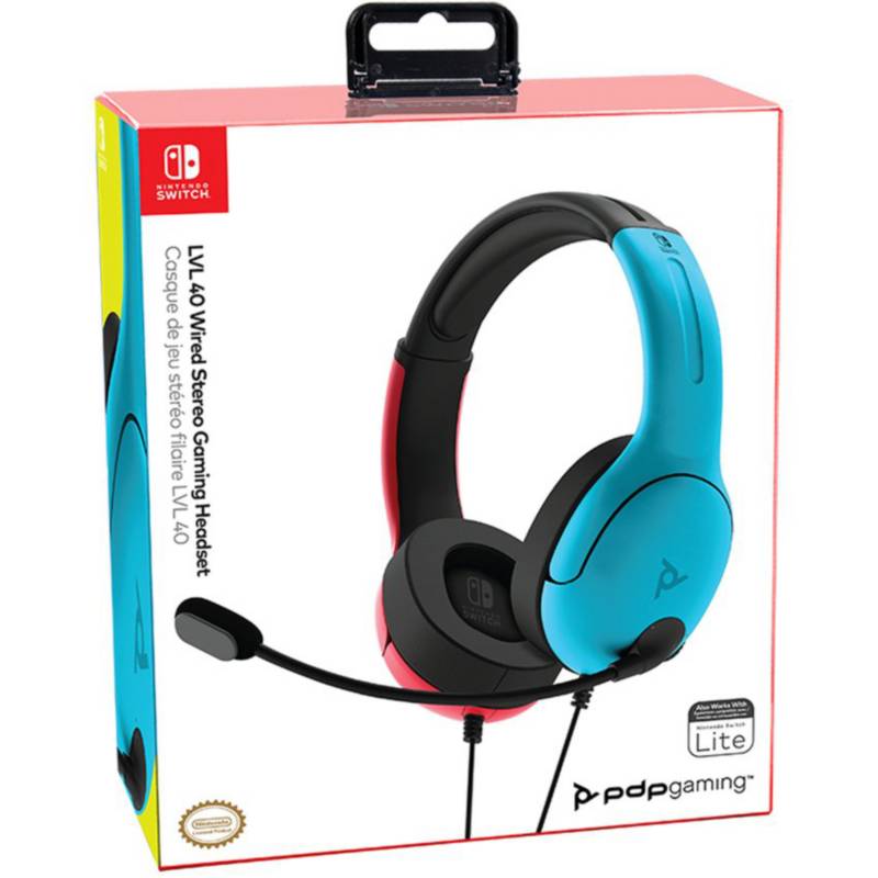 PDP - Audifonos lvl40 wired stereo gaming headset neon nintendo switch