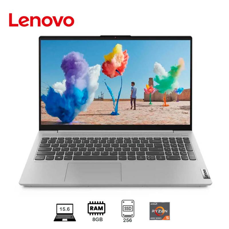 LENOVO - Laptop Ryzen 5500u 8GB DDR4 15.6” FHD 256 SSD Sin Sistema.